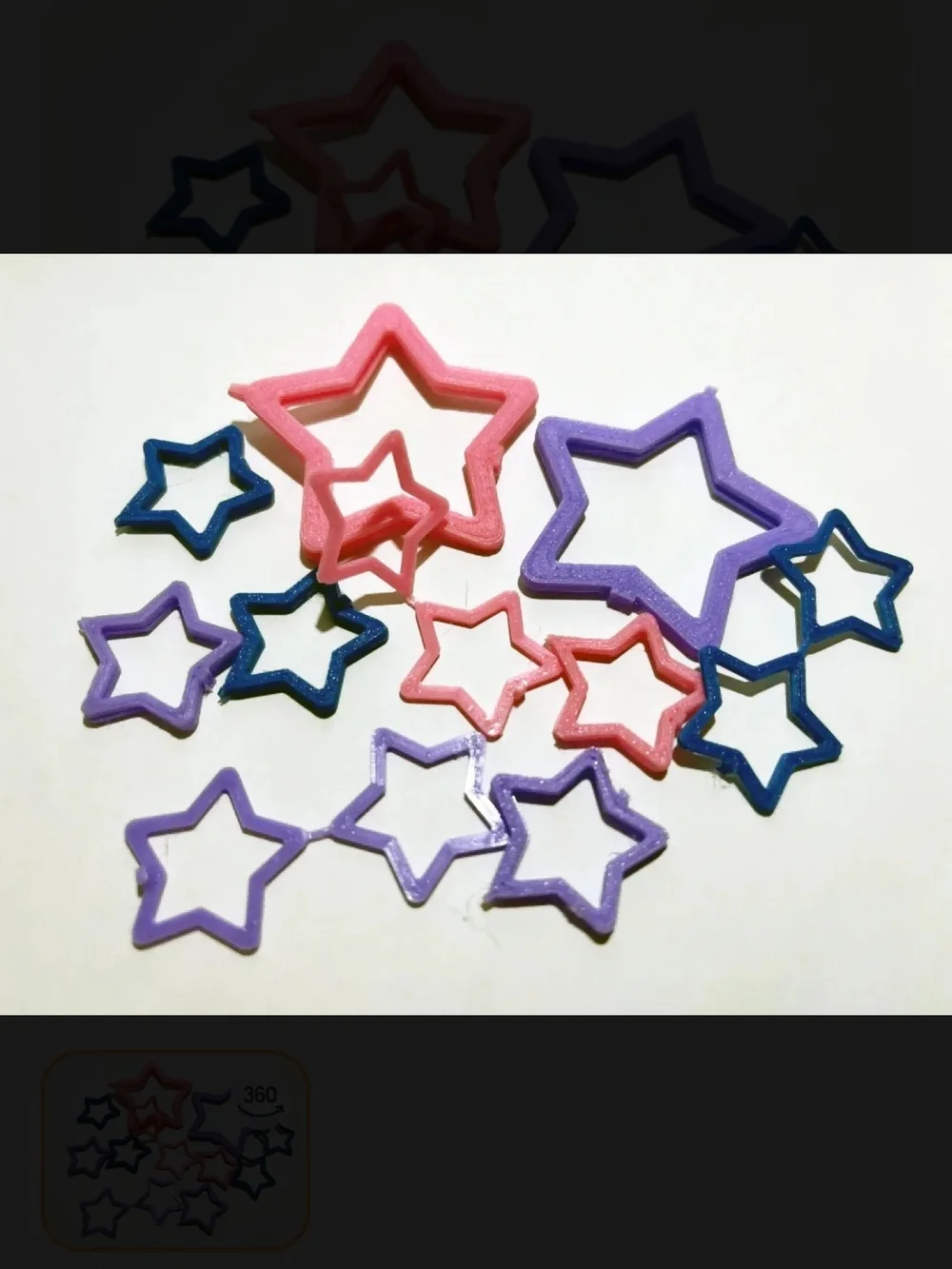 Colorful Star-Shaped Hair Clips Set Of 5